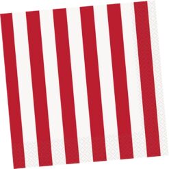 Red/White Stripe Napkins Lunch 16CT
