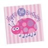1st Birthday Pink Ladybug Napkins Beverage 16CT