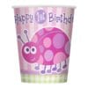 1St Birthday Pink Ladybug Hot/Cold Cups 9Oz 8Ct