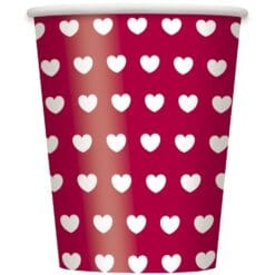 Valentine Stripe Cup 9oz Hot/Cold 8CT