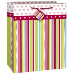 Hearts and Stripe Giftbag Large