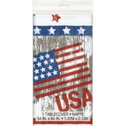 Vintage Flag Tablecover Plastic 54x84