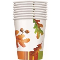 Acorn Stripe Cups Hot/Cold 9oz 8CT