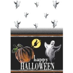 Ghostly Halloween Tablecover Pl 54X84