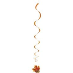 Hanging Maple Leaf Swirl Decor 26" 3CT