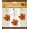 Hanging Maple Leaf Swirl Decor 26&Quot; 3Ct