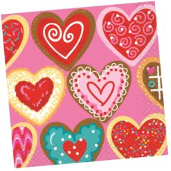 Sweet Valentine Napkins Beverage 16CT