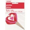 Hearts Decal Picks 3.5" 8CT 2 Hearts Decal Picks 3.5&Quot; 8Ct