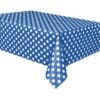 Royal Blue W/White Dots Tablecover 54X108