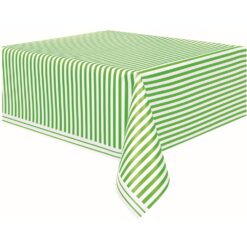 Lime Green/White Stripe Tablecover 54x108