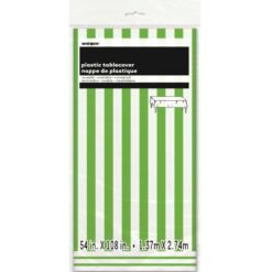 Lime Green/White Stripe Tablecover 54x108
