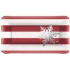 Elegant Red Cmas App Plates 9X5 8Ct