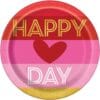 Gold Happy Valentines Plates 9" 8CT