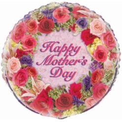 18" RND MD Photo Flowers Foil BLN