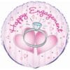 18&Quot; Rnd Happy Engagement Foil Balloon