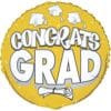 18" RND Congrats Grad Gold-Ylw Foil BLN