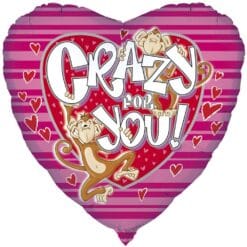 18" HRT Crazy Monkeys Foil Balloon