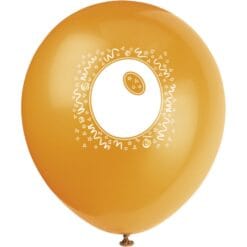 11&Quot; Rnd '0' Latex 2S Printed Balloons Astd 6Ct