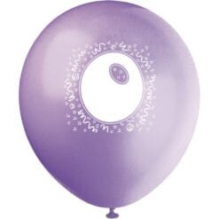 11&Quot; Rnd '0' Latex 2S Printed Balloons Astd 6Ct