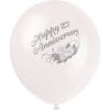 12&Quot; White 25Th Anniv Print 2S 6Ct