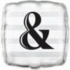 18&Quot; Sqr Silver &Quot;&Amp;&Quot; Mylar Balloon