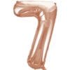 34" NBR Rose Gold #7 Mylar Balloon