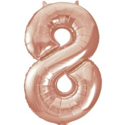 34" NBR Rose Gold #8 Mylar Balloon