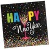 Confetti New Year Napkins Beverage 24Ct