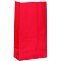 Ruby Red Paper Party Bags 12CT