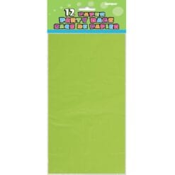 Lime Green Paper Party Bags 12CT