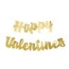 Happy Valentines Gold Script Banner 3.74Ft