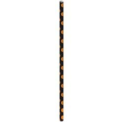 Orange/Black Dots Paper Straws 10Ct