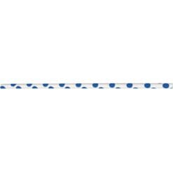 Royal Blue Dots Paper Straws 10Ct