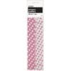Hot Pink W/Dots Paper Straws 10Ct