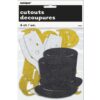 New Year Astd Mini Glitter Cutouts 6CT