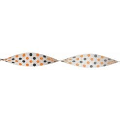 Orange/Black Dots Crepe Streamer 30Ft