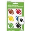 6 Footbll Cling Drink Markers