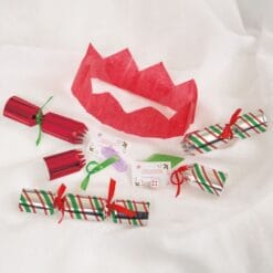 Red/GRN Cmas Crackers Astd 8"L 6CT