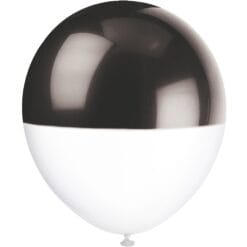 12&Quot; Astd 2-Tone Dipped Orange &Amp; Black Latex Balloons 6Ct