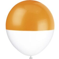 12&Quot; Astd 2-Tone Dipped Orange &Amp; Black Latex Balloons 6Ct