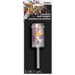 Foil Confetti Push Popper Mult Color