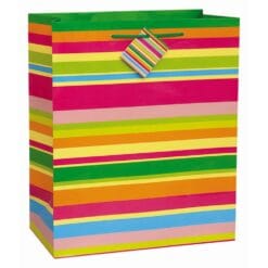 Party Stripes Giftbag Asst-Lrg