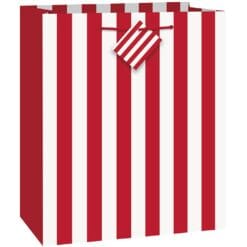 Red Stripe Gift Bag Med