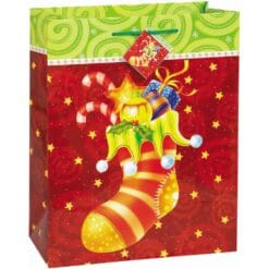 Giftbag, Traditional Christmas Astd Lg
