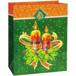 Giftbag, Traditional Christmas Astd Lg
