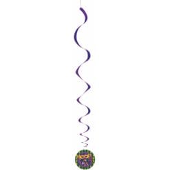 Mardi Gras Hanging Swirl Decor 26&Quot;L 3Ct