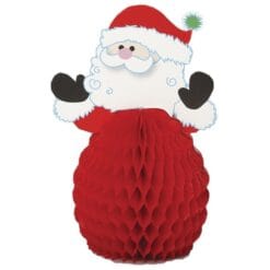 4 Santa 6" Honeycomb Dec.