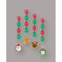 4 Xmas 18" Hanging Dec.