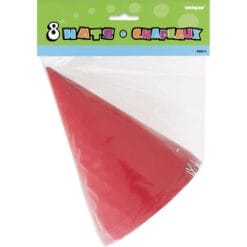 Party Hats Red Cone 8CT