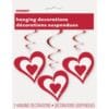 Hearts Hanging Swirl Decor 36" 3CT